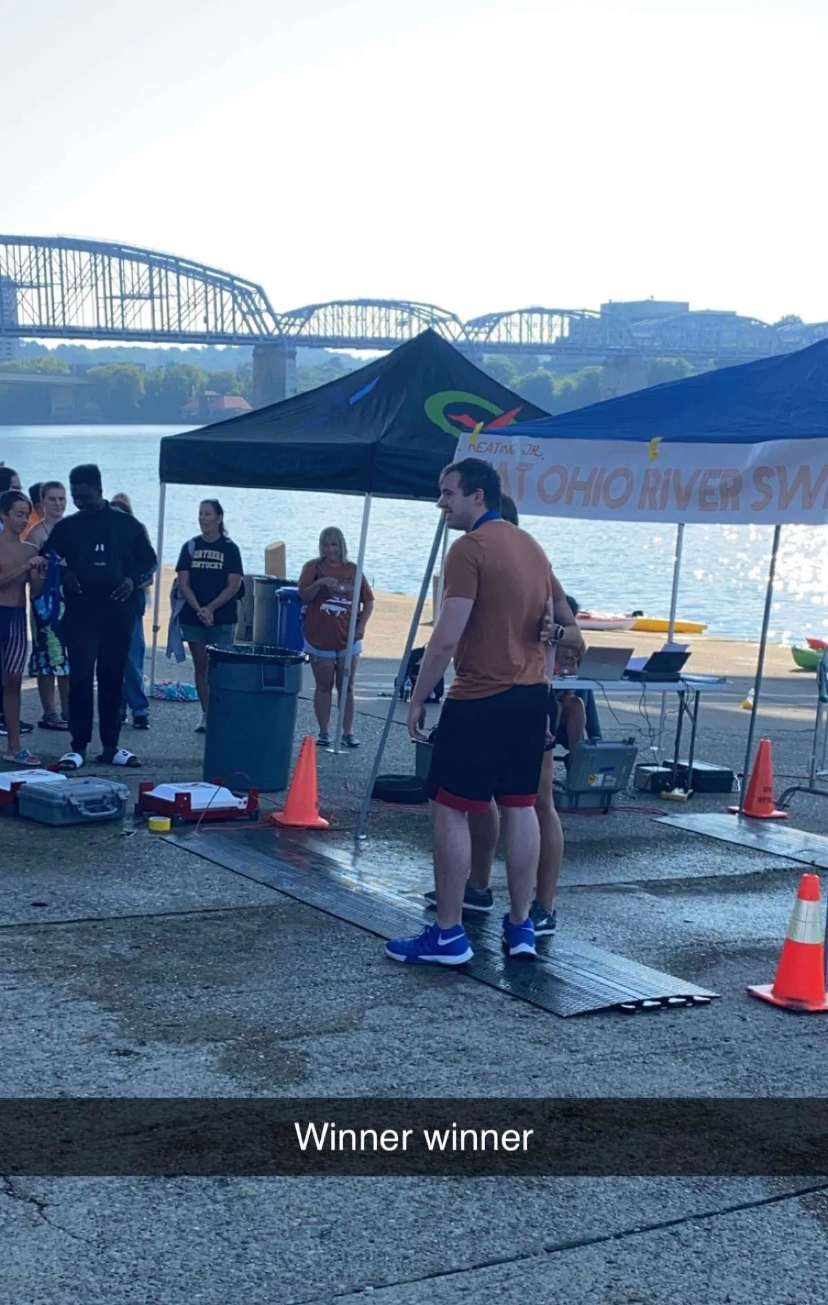 Getting my award. First place in my age group